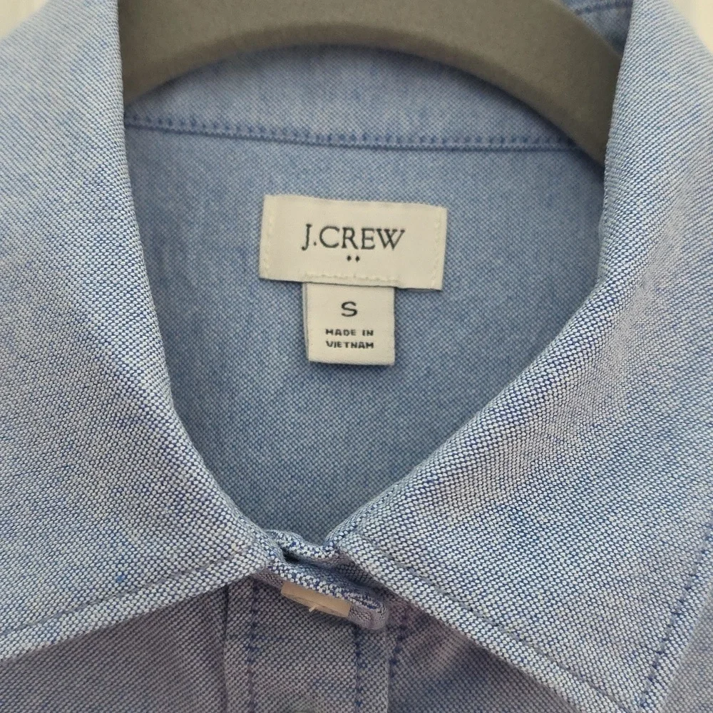 J. Crew Blue Cotton Blouse. Size Small
